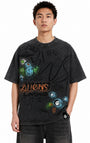 Aliens among us tee Black