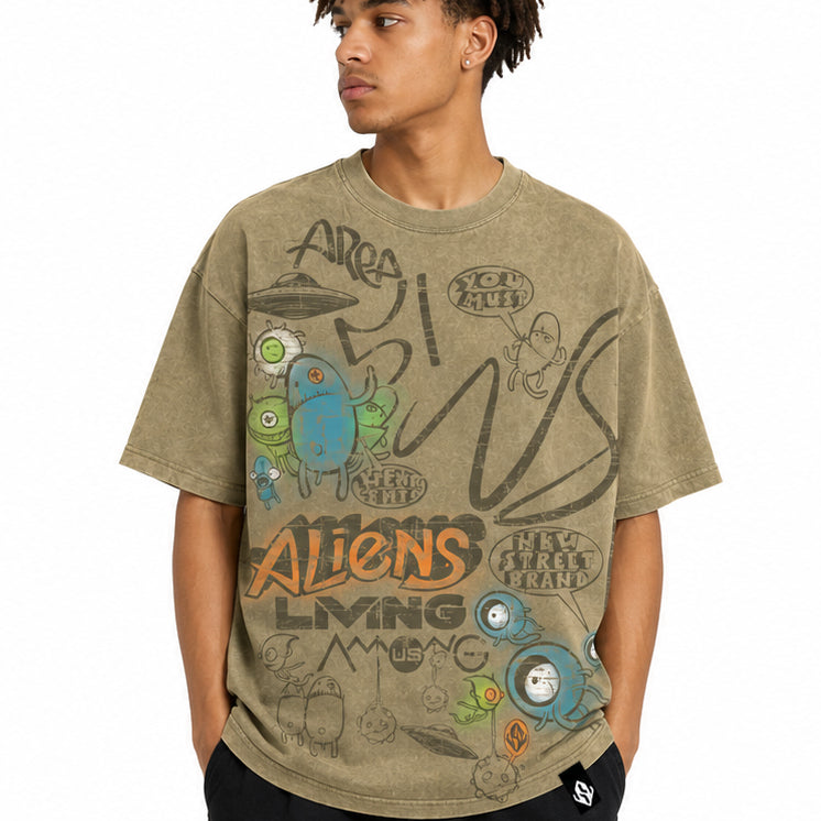 Aliens among us tee Sand