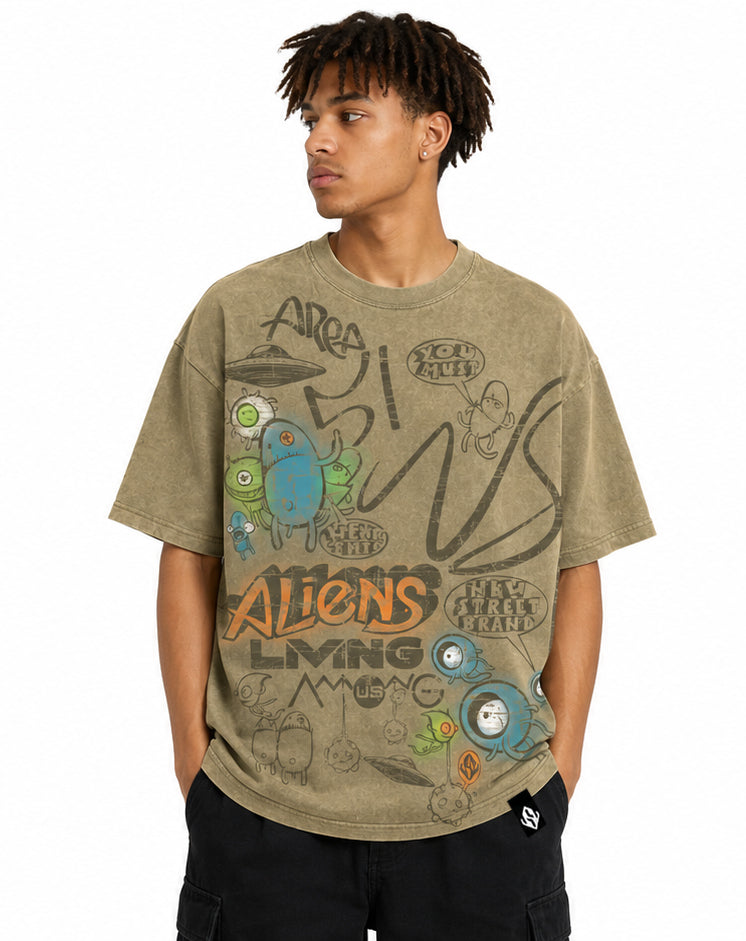 Aliens among us tee Sand