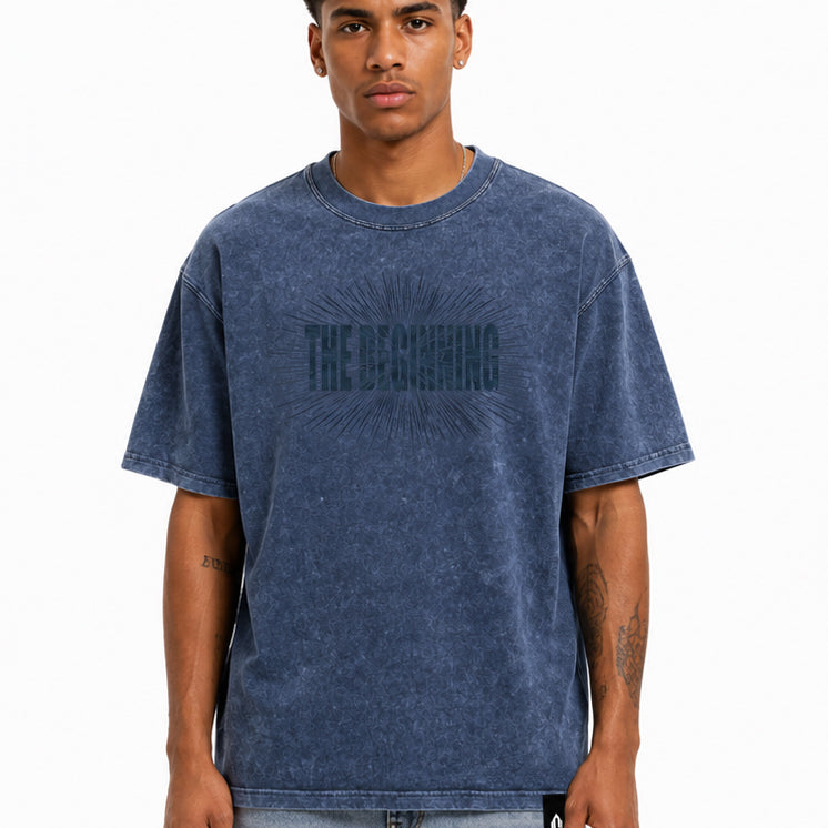 The Beginning tee Navy