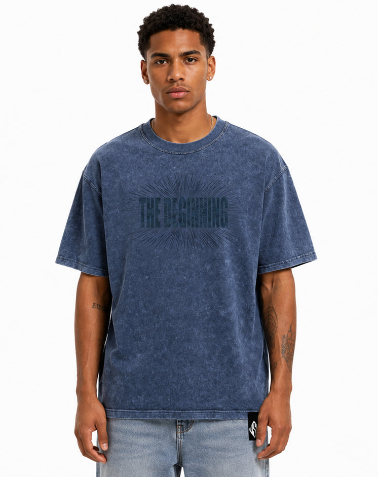 The Beginning tee Navy